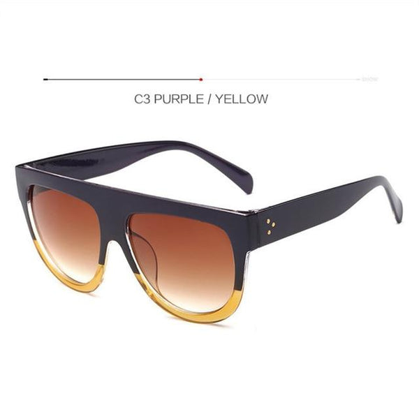 Electroplated Rivet Sun Glasses